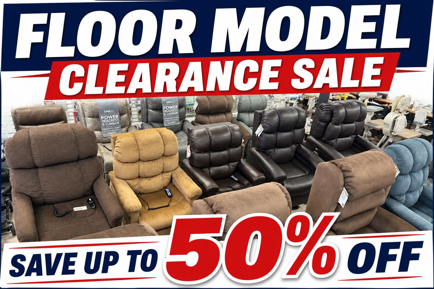 50% OFF Gently Used Lift Chairs